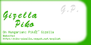 gizella piko business card